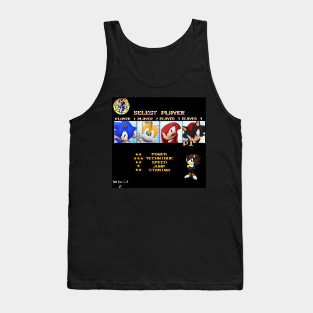 Streets of Rage x Sonic the Hedgehog (Shadow) Tank Top by evenflowmusikapparel